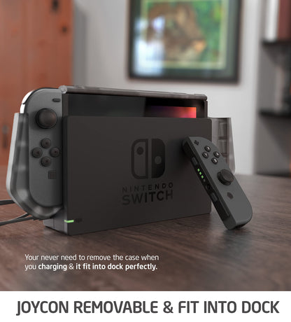 Mumba Dockable Case for Nintendo Switch OLED - TPU Grip, Ergonomic Design, FrostBlack