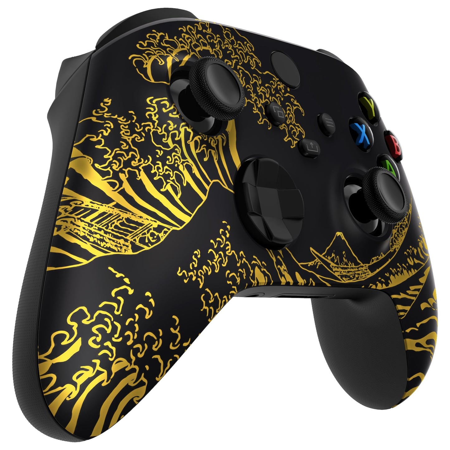 eXtremeRate Replacement Shell for Xbox Series X|S Controller  Personalize Your Control - Custom Front Housing Faceplate for Xbox Wireless Controller - The Great Golden Wave Off Kanagawa
