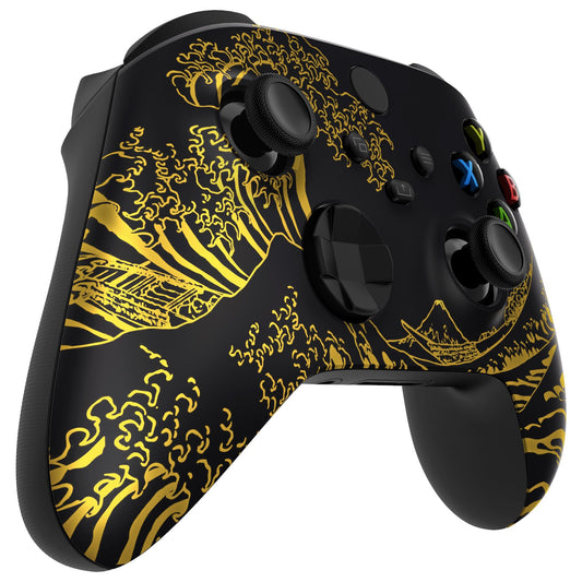 eXtremeRate Replacement Shell for Xbox Series X|S Controller  Personalize Your Control - Custom Front Housing Faceplate for Xbox Wireless Controller - The Great Golden Wave Off Kanagawa