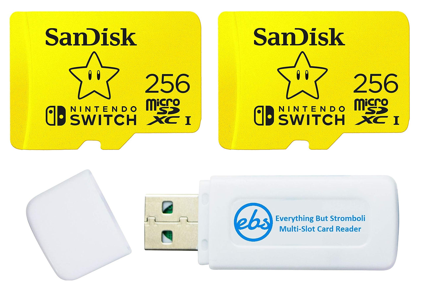 SanDisk Nintendo Switch MicroSD 256GB Memory Card (2 Pack) for Nintendo Switch OLED Model (SDSQXAO-256G-GNCZN) U3, Class 10, 4K 
