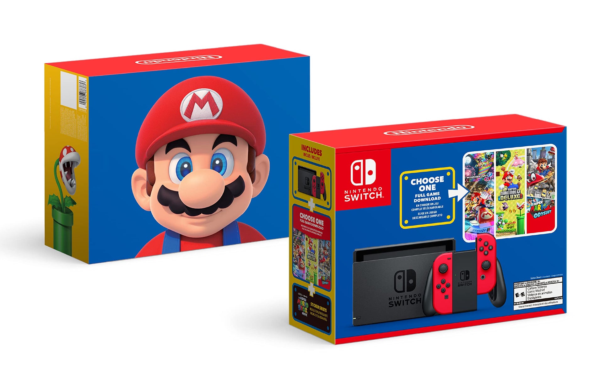 Nintendo Switch Mario Choose One Bundle - Model HADSKACLK - Color: Mario Choose One Bundle