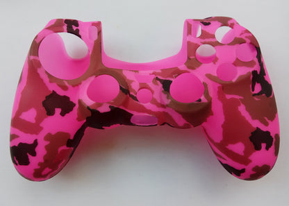 Hikfly Silicone Gel Controller Cover for PS4/PS4 Slim/Pro - Peach with 8 FPS Pro Thumb Grip Caps