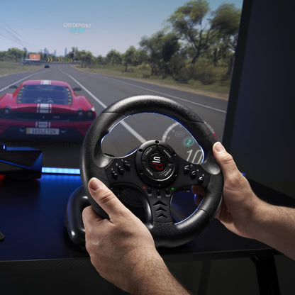 SUBSONIC Superdrive SV450 Racing Steering Wheel with Pedals for Xbox, PS4, PC - Black - Model SA5426-NG