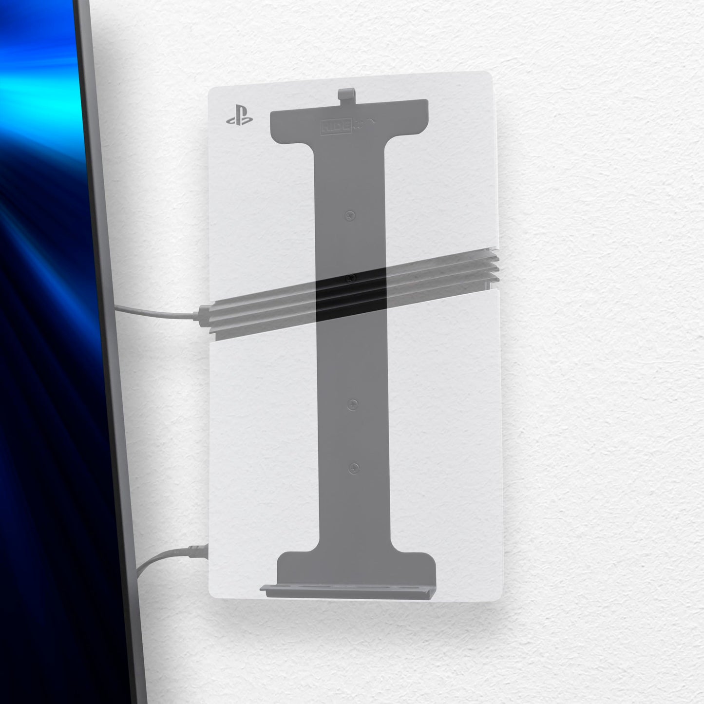 HIDEit Mounts for PS5 Pro and The Original PS5 - registered designed Wall Mount Kit for PlayStation 5 - Keeps Your Console Cool - American Company - Quality Steel Mount for PS5 and PS5 Pro (Not PS5 Slim)