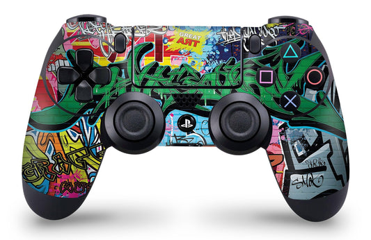 giZmoZ n gadgetZ PS4 Controller Skins - 2 Pack Full Wrap Vinyl Stickers, GRAFFITI Design, Model GNG-PS4-GRAFFITI-Cont