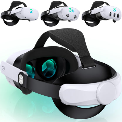 DXKK VR Head Strap for Meta Quest 3 - Enhanced Comfort, Quick-Switch Design, Adjustable, White, Model 6977916572157