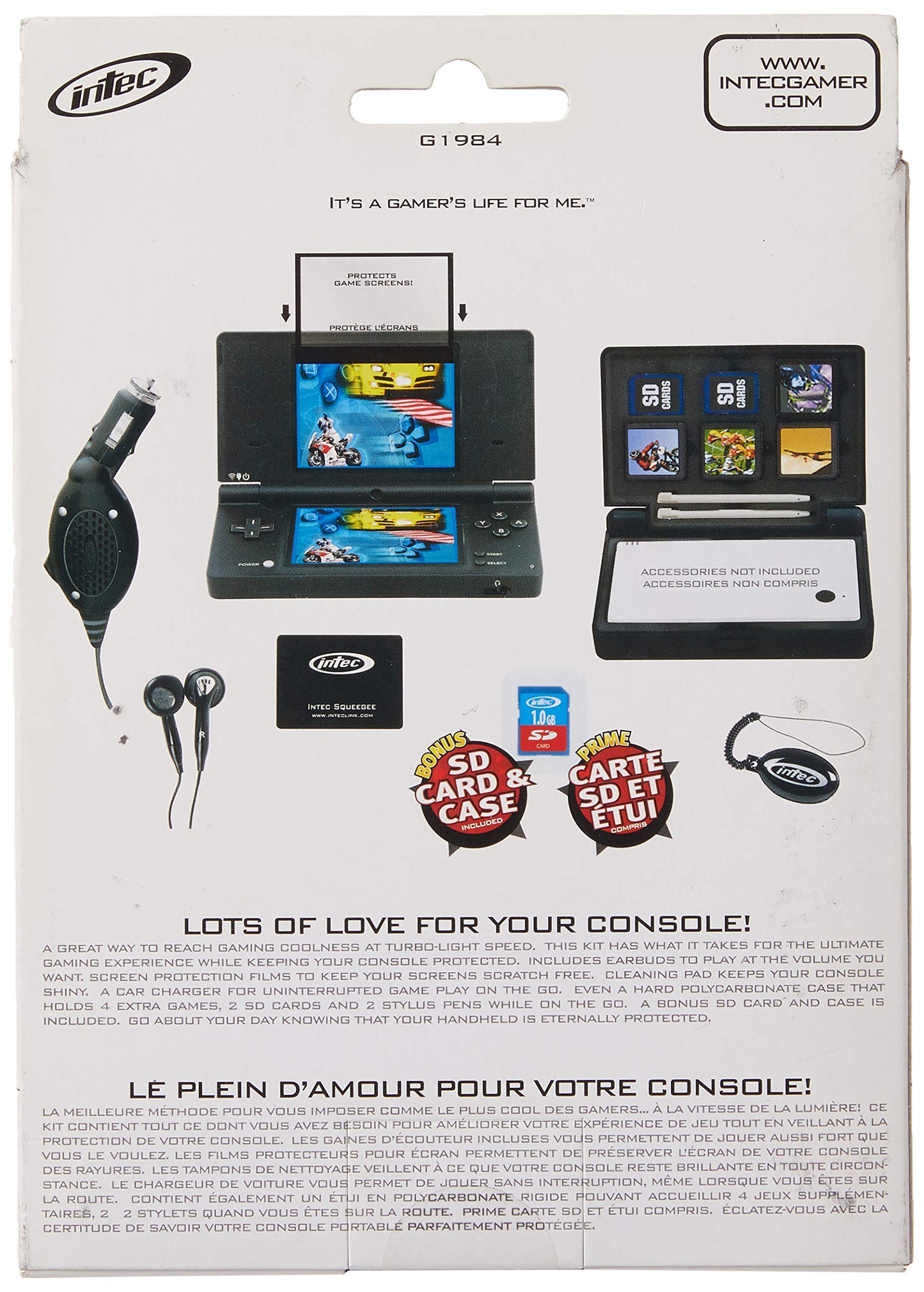 Intec DSi Starter Kit 7 Pack - Black, Model G1984, Essential Accessories for Nintendo DSi