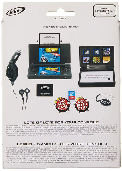 Intec DSi Starter Kit 7 Pack - Black, Model G1984, Essential Accessories for Nintendo DSi