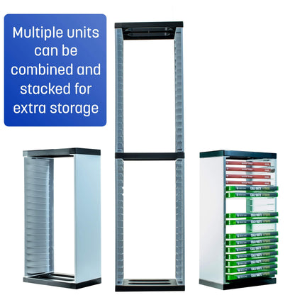 ADZ Game Storage Tower - Holds 36 PS4, PS5, Xbox Games & Blu-Rays - White - Model ADZPS5-003