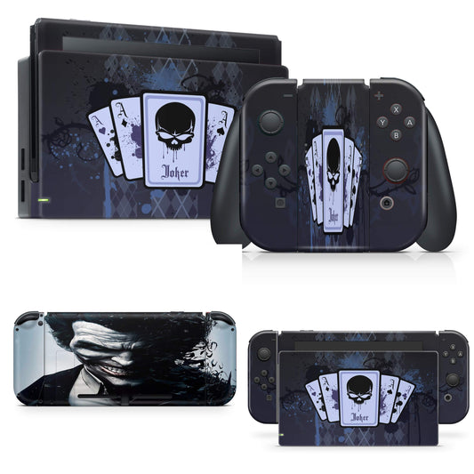 giZmoZ n gadgetZ Dark Joker Skin Decal Vinyl Sticker for Nintendo Switch Console + Controller Skins Set