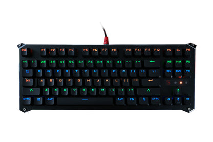 Bloody B830 Light Strike Compact Optical Gaming Keyboard - Tactile & Clicky, 0.2ms Response, Neon LED Backlit, B830-Blue