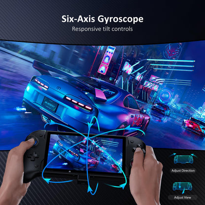 NexiGo Hall Effect Gripcon Joystick for Nintendo Switch - No Drift, 6-Axis Gyro, Ergonomic, Black, Model: 1125 BLK Hall