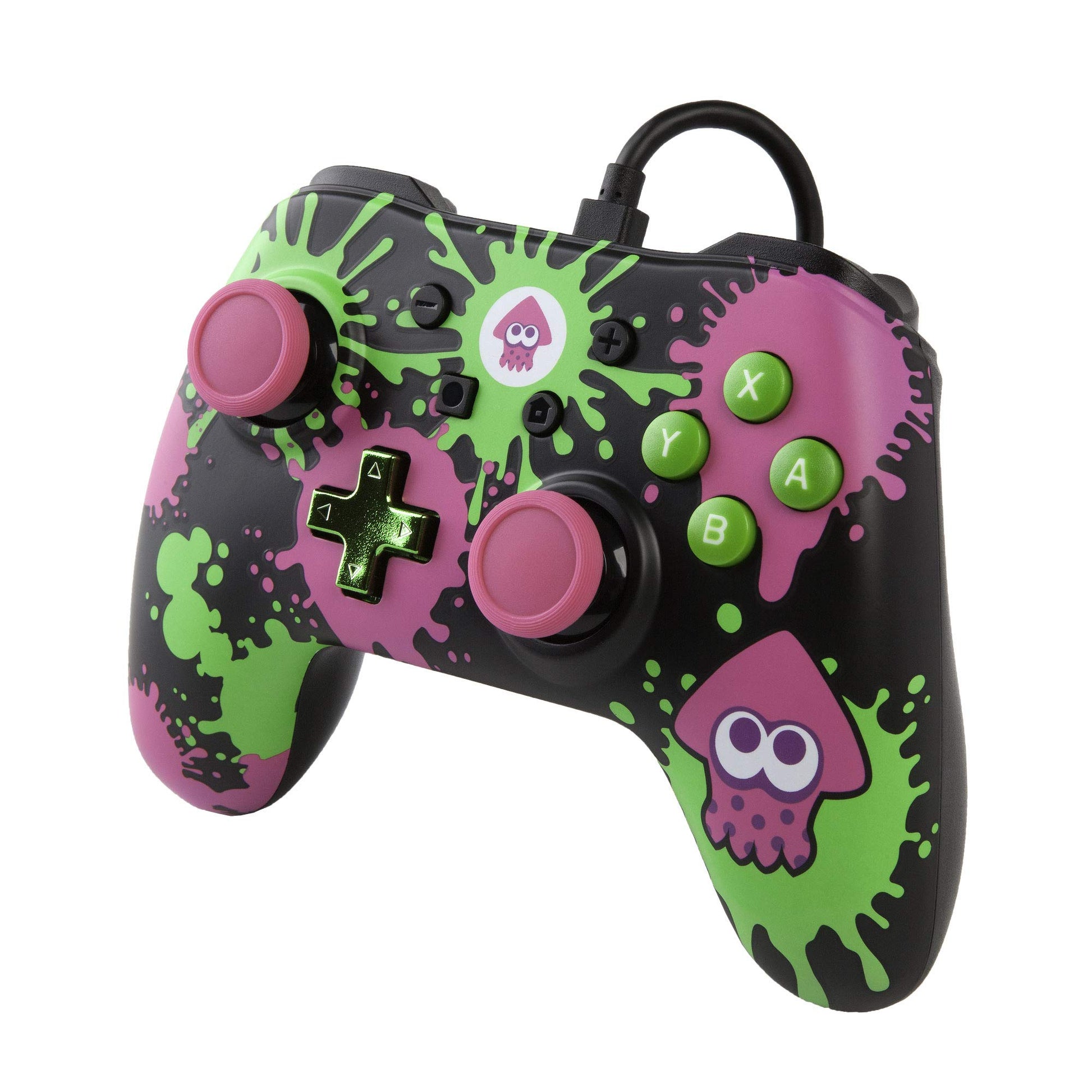 PowerA Wired Controller for Nintendo Switch - Splatoon Color, Model 1504071-02, Ergonomic Design