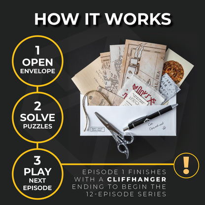 Escape Mail Escape Room Kit - Family Game for 1-4 Players, Ages 15+ - DIY Mystery Challenge, Multicolor, 4.5" x 9.5" x 0