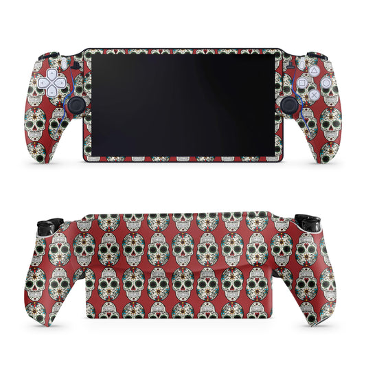 Gaming Skin Compatible with PS5 Portal Remote Player - Sugar Skull - fine 3M Vinyl Protective Wrap Decal Cover - Easy to Apply | Crafted in The USA by MightySkins