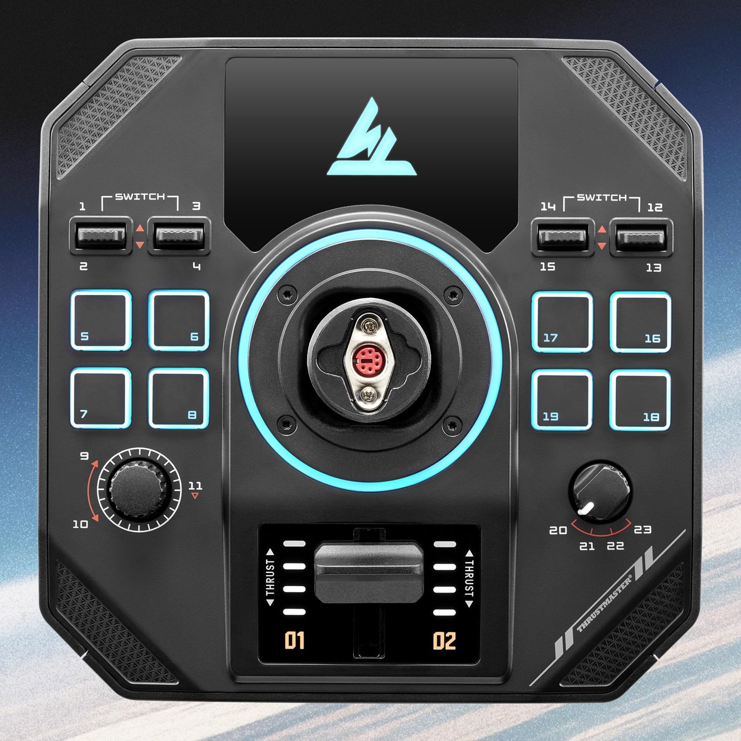 Thrustmaster Sol-R5 Base for Detachable Joystick - Flight Simulation, PC Compatible, Black, Model 2960948