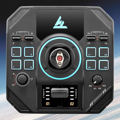 Thrustmaster Sol-R5 Base for Detachable Joystick - Flight Simulation, PC Compatible, Black, Model 2960948