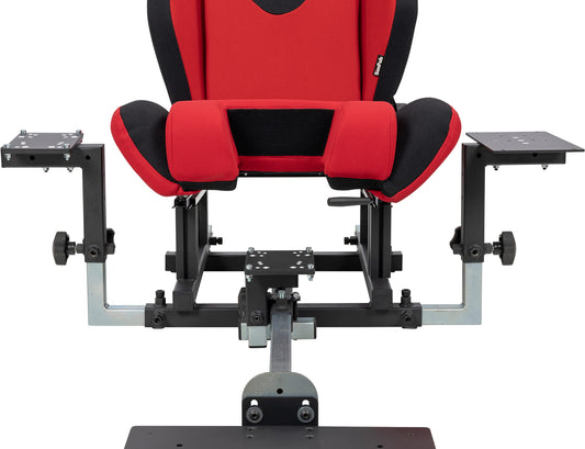 SimFab Modular Flight Simulator Cockpit for DCS - Compatible with Thrustmaster, WinWing, and More - Red Seat