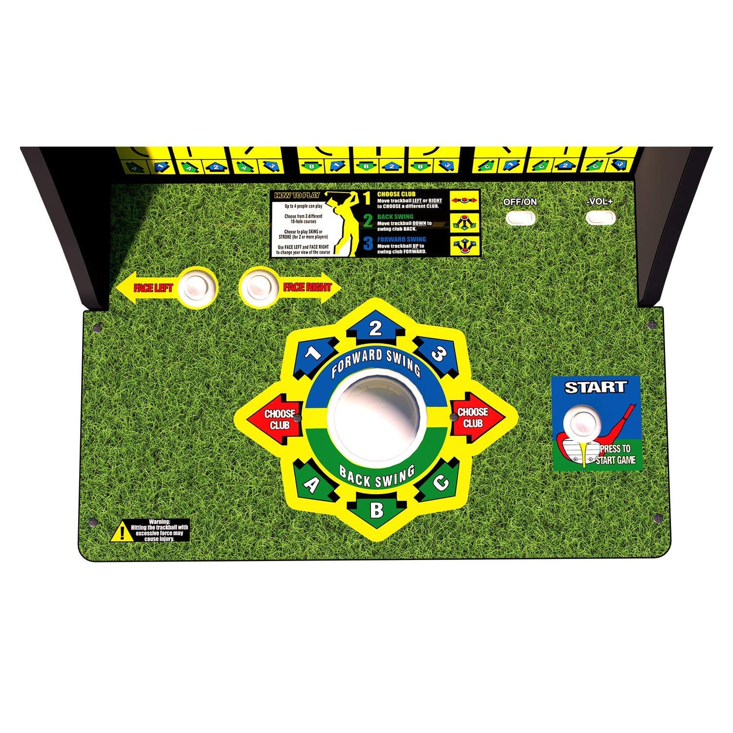 Arcade1Up Golden Tee Classic Arcade Machine with Riser - 5ft Gaming Fun