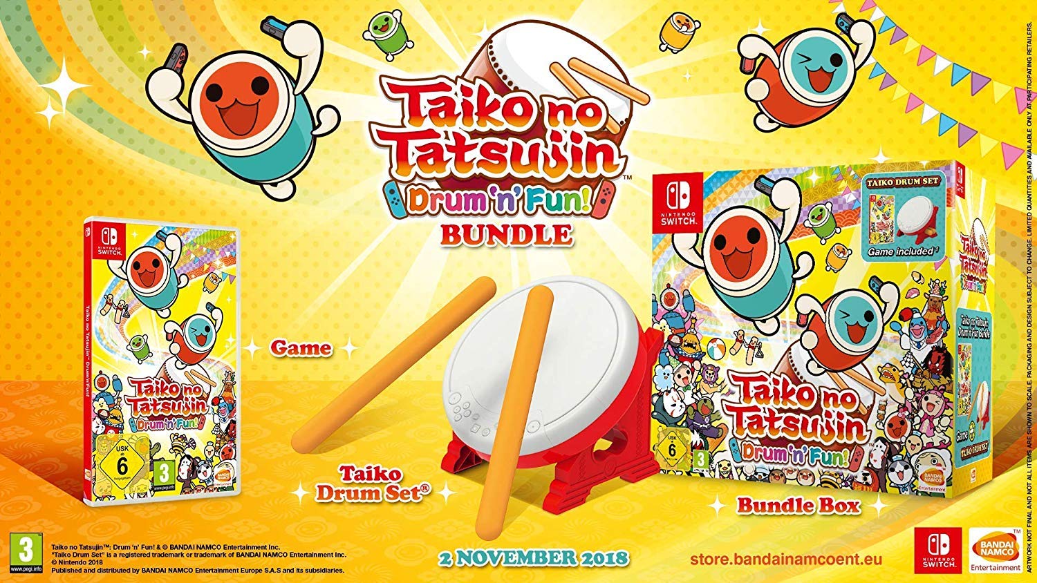 Taiko no Tatsujin Drum n Fun! Bundle - Nintendo Switch