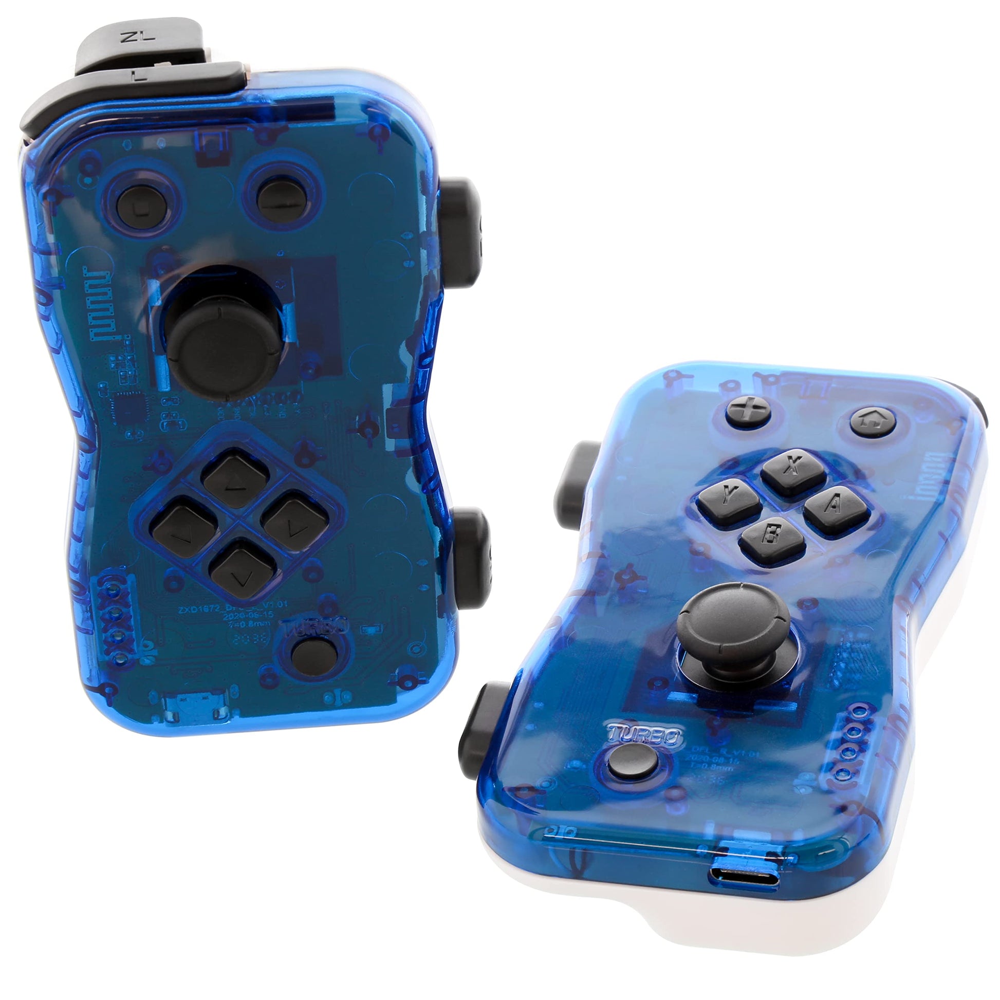 Nyko Dualies Controller Set for Nintendo Switch - Blue/White: Comfortable, Responsive, and Precise Wireless Gaming with Motion C