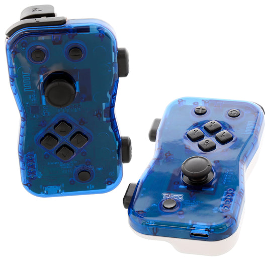 Nyko Dualies Controller Set for Nintendo Switch - Blue/White: Comfortable, Responsive, and Precise Wireless Gaming with Motion C