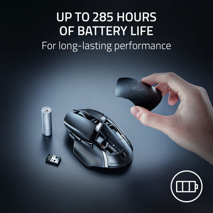 Razer Basilisk V3 X Wireless Gaming Mouse - 18K Optical Sensor, Chroma RGB, 9 Programmable Controls, Classic Black, Model RZ01-04870100-R3U