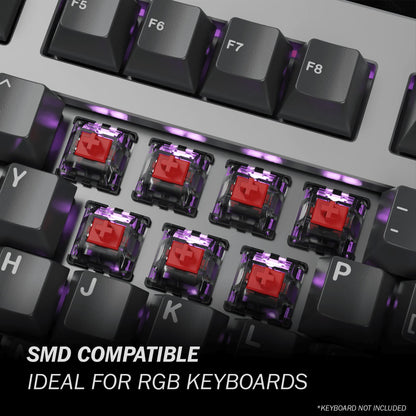 GATERON KS-15 Optical Red Switches | 120 PCS | 45g Force | Linear | Clear Top RGB for Gaming Keyboard