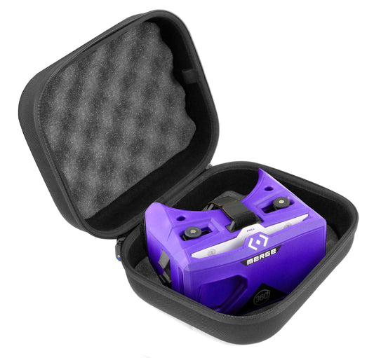 Casematix Virtual Reality Headset Case Compatible with Merge VR Headset with Tpartyl Handle and Protective Padded Foam Interior  Case Only