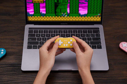 Nargos 8Bitdo Zero 2 Mini Bluetooth Controller for Nintendo Switch, Windows, Android - Yellow Edition