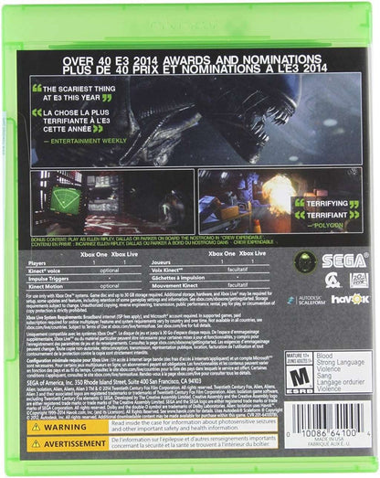 SEGA Alien: Isolation - Xbox One Game, Model 64100, Thrilling Survival Horror Experience
