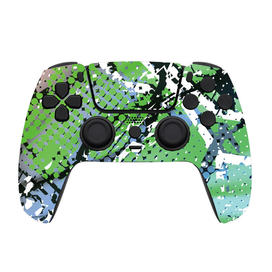 Custom Controllerzz Custom Wireless Controller Compatible with PS5 - Multiple Designs Available (Swamp Fade)