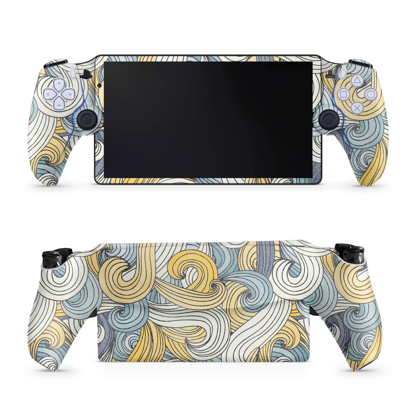 Glossy Glitter Gaming Skin Compatible with PS5 Portal Remote Player - Turbulence - fine 3M Vinyl Protective Wrap Decal Cover - Easy to Apply | Crafted in The USA by MightySkins