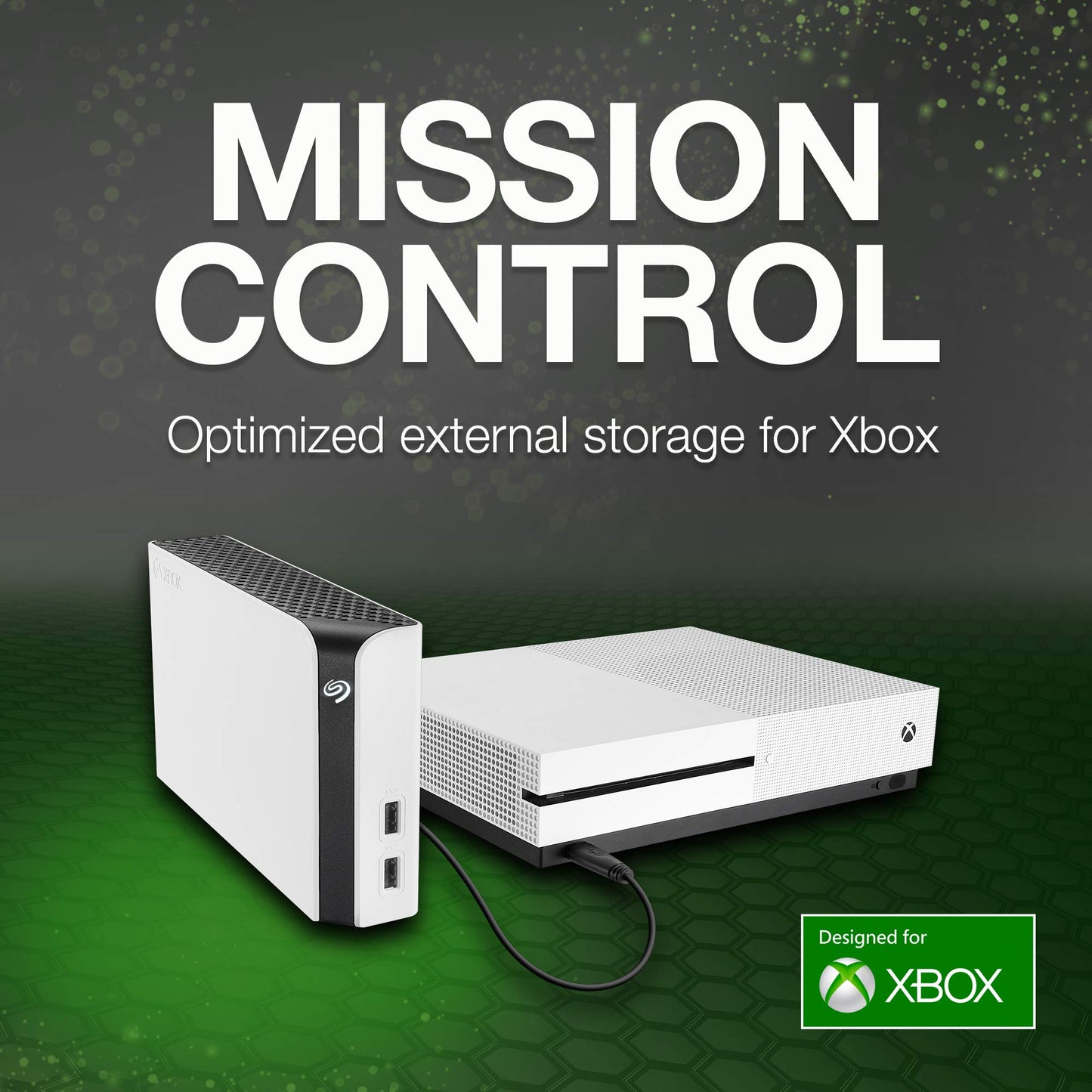 Seagate Game Drive Hub for Xbox 8TB Storage, Dual USB Ports, Black, Model STGG8000400