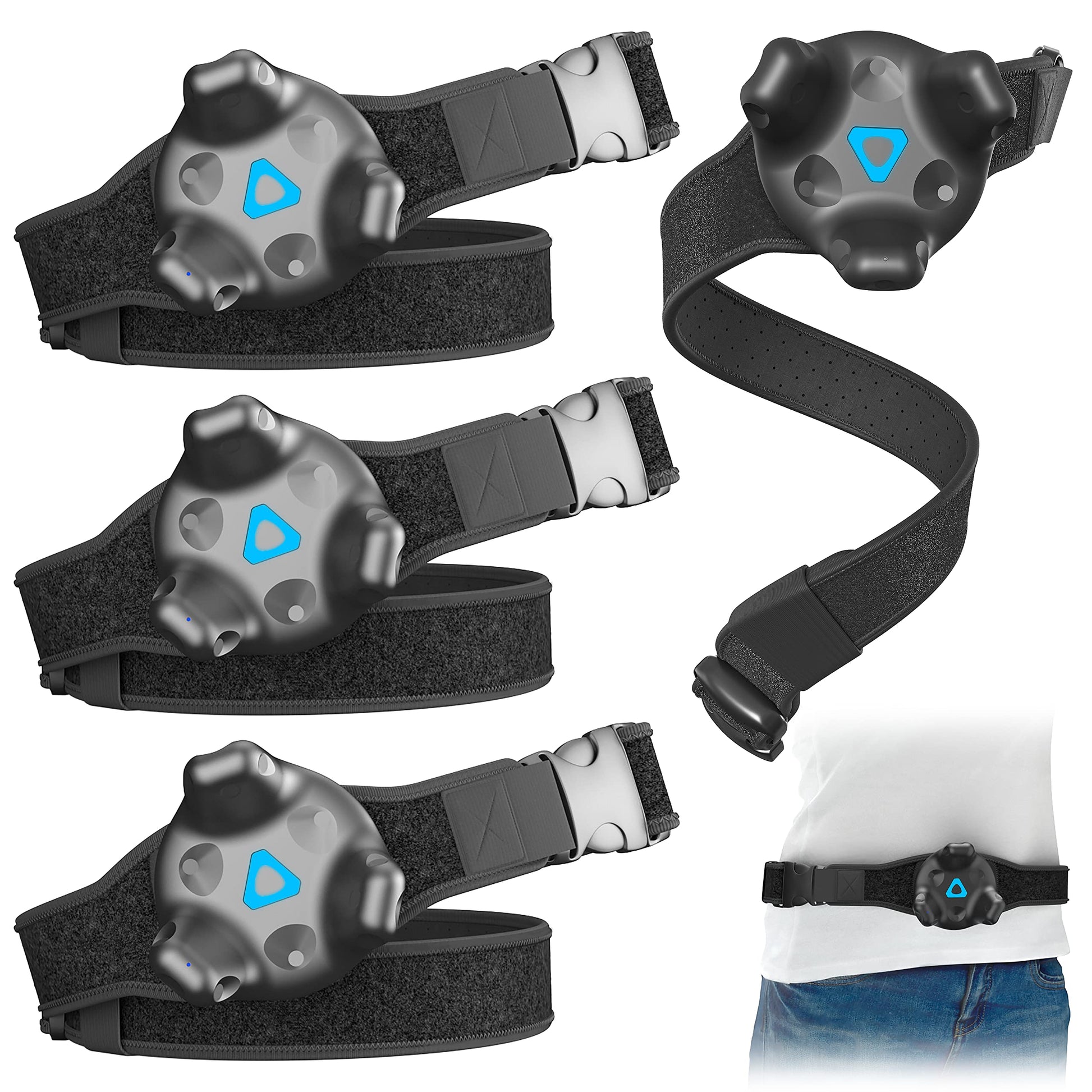 Skywin Waist Belt for VR Trackers - 4 Pack Vive Tracker Straps - Comfortable & Secure for HTC Vive 3.0/2.0 - Model: skywin_trackerbelt_fba