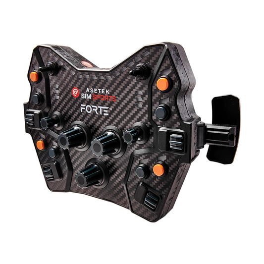 ASETEK Forte GT Button Box | Sim Racing Control Panel | Gray/Orange | High Precision Controls for Ultimate Racing Experience