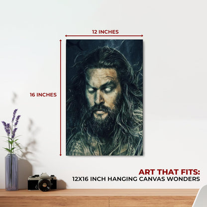 Aqua Man Wall Canvas Set of 1