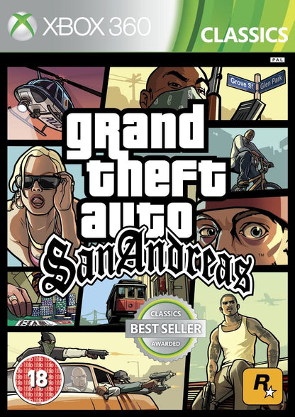 Rockstar Games GTA San Andreas - Xbox 360 Game, Model RCK-29695, Action-Adventure