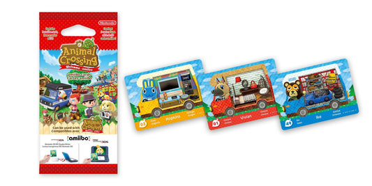 Nintendo Animal Crossing Welcome amiibo Card Pack - 3 Multicolor Cards, Model 2003166, Paper Material