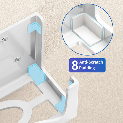 Josmimic Wall Mount for Xbox Series S - Metal Holder with Ventilated Base, Anti-Scratch Pads, Easy Installation - White, Model HY1009S