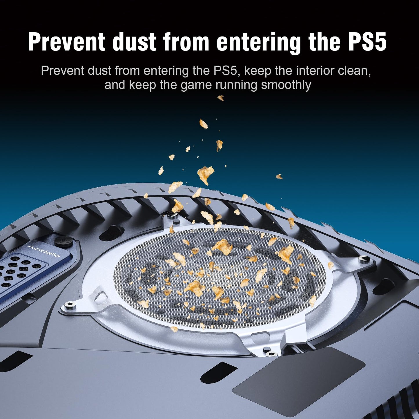ACIDALIE PS5 Fan Dust Filter - 4PCS Breathable Ventilation, Model PD01