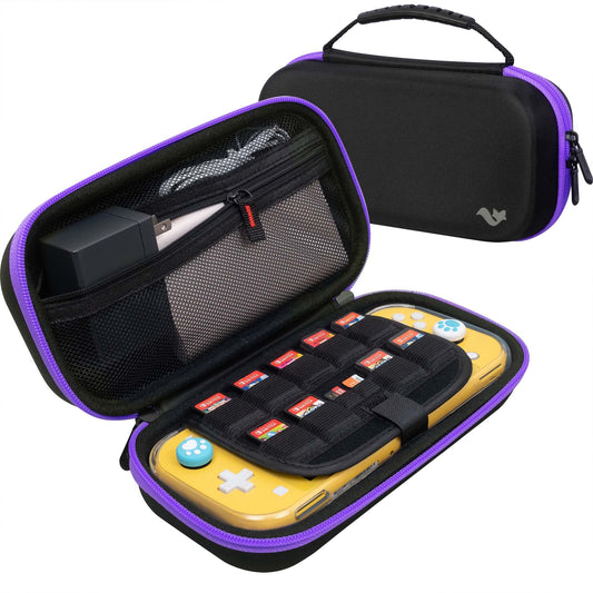 ButterFox Extra Large Carrying Case for Nintendo Switch Lite  Fits Charger  Compatible with JETech Protective Case and Most Grips  Game and Accessories Storage (Turquoise Blue/Black)