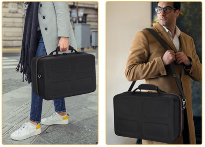 OUUTMEE Hard Shell Carrying Case for PS5 - Black Travel Bag for Console, Games, Headset & Accessories - Model 1