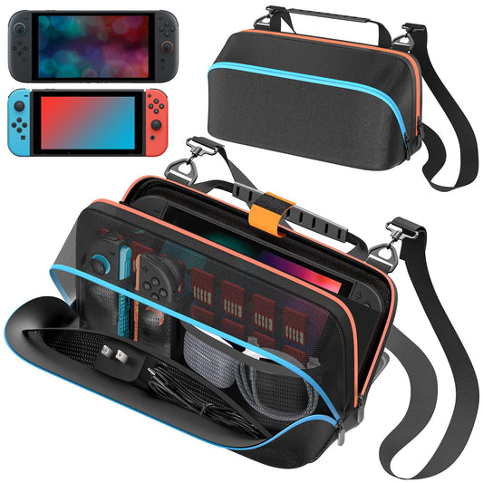 Sling Bag for Nintendo Switch 2 (2025)/SW OLED/SW Original  Switch 2 Crossbody Bag Hold Joycon 1/2 &AC Adapte &14 Game Card Slots &Other Accessories  Portable Switch 2 Travel Carrying bag for Storage