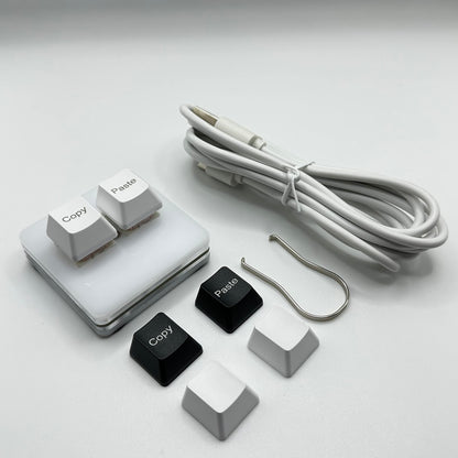 BTXETUEL One-Handed Mechanical Gaming Keyboard, Cherry Switch, RGB Backlit, Mini USB, 2*2*1 inch, White, Clavier OSU