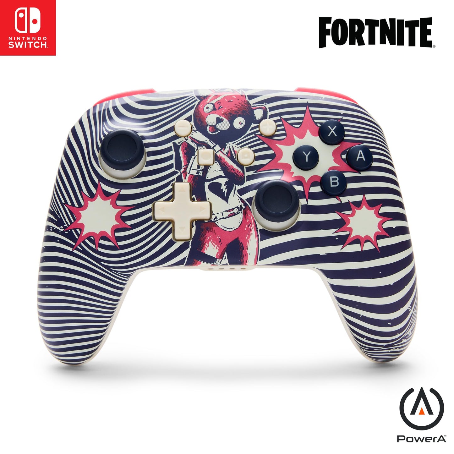 PowerA Wireless Controller for Nintendo Switch - Fortnite: Cuddle Team Leader  Switch Lite/Switch-OLED Model  Nintendo Switch 2  AA Battery Powered (Battery Included)  Bluetooth  Motion Controls  Officially Licensed