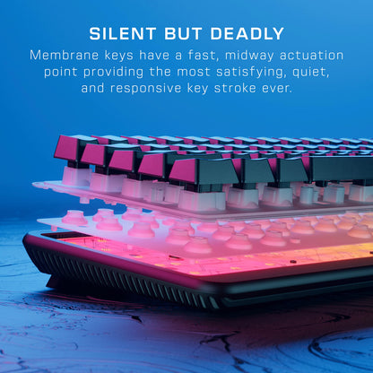 ROCCAT Magma Mini 60% RGB Gaming Keyboard - Black, Membrane Keys, Programmable Layers, Anti-Ghosting, Spill Resistant, Model ROC-27-042