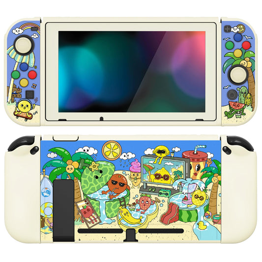 PlayVital ZealProtect Protective Case for Nintendo Switch, Cover Protector for Switch with Screen Protector & Thumb Grips & ABXY