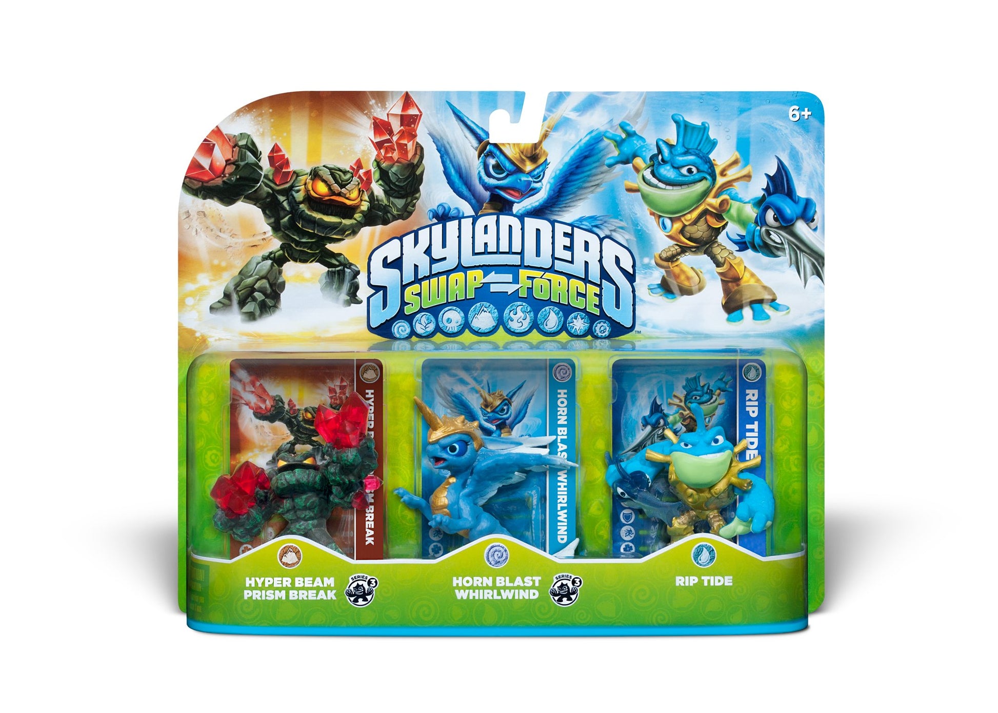 ACTIVISION Skylanders SWAP Force Triple Character Pack - Hyper Beam Prism Break, Horn Blast Whirlwind, Rip Tide, Model 84762, 2.88 inches