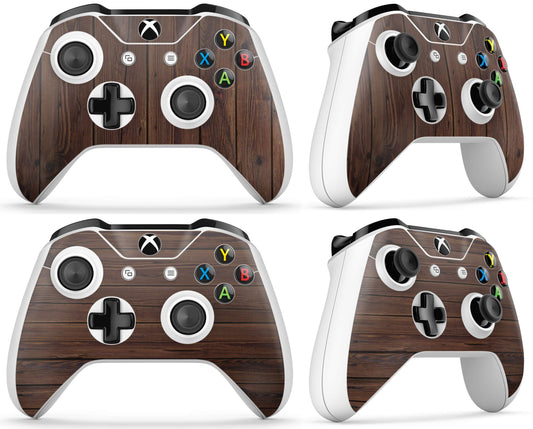 GNG Wood 2 x Controller Skin Decal Sticker Skins Compatible with Xbox One S